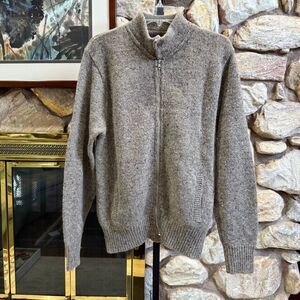 Vintage men’s Pendleton 100% pure virgin wool knit tweed zip up sweater size M
